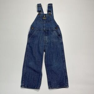 Vintage Oshkosh Baby Denim Playing Cards Print Overalls‎ Size 3T Made in USA